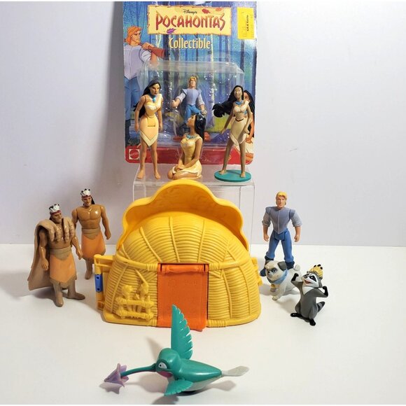 Disney Other - Pocahontas Once Upon A Time Playset Burger King Disney Figures 11 Lot